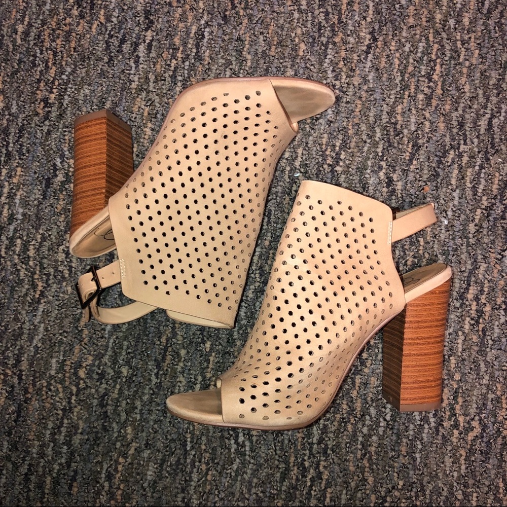Tan Block Heels